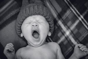 a yawning baby